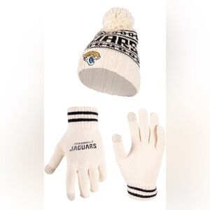 Jacksonville Jaguars hat and gloves set NWT